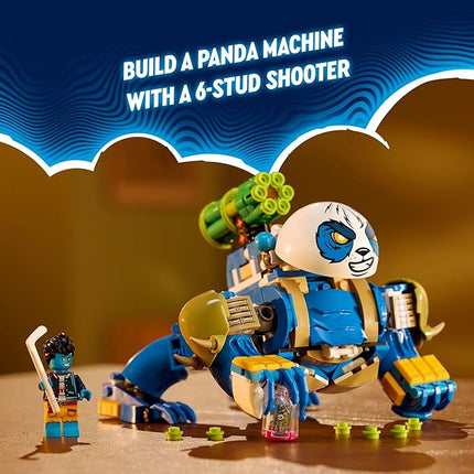 LEGO DREAMZzz Logan The Mighty Panda Animal Toy with 2 Minifigures Included, Rebuildable Animal Playset, Creative Gift for Kids Ages 7 and up, 71480