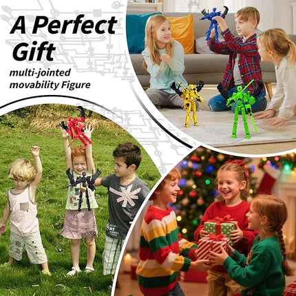 8Inch T13 Action Figure Assembly Completed,3D Printed Multi-Jointed Movable Toy Nova 13 Action Figures Desktop Decorations for Game Lovers Toy (Black)