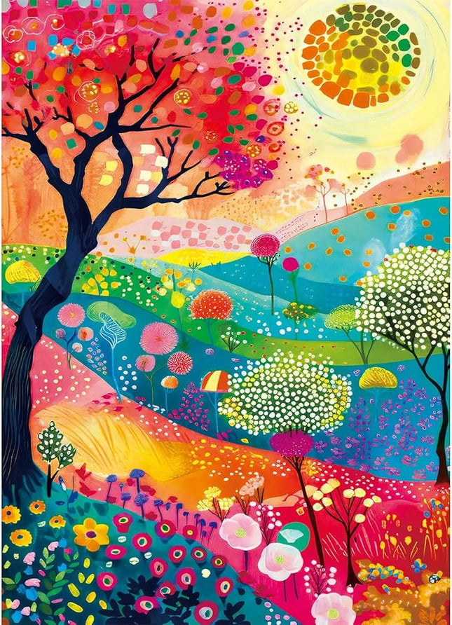 Fall Autumn Colors Jigsaw Puzzles, Puzzles for Adults 1000 Pieces, Crimson Canopy Hard Difficult Challenging Puzzle, Home Decoration Puzzle, Interlock Perfectly No Dust