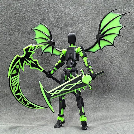 T13 Action Figure Set - Titan 13 Robot, Dummy 13, 3D Printed Lucky 13 for Collectors Desktop Decorations (Assembly Completed)