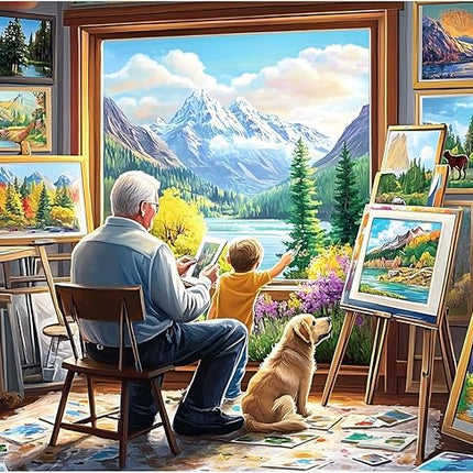 Puzzles for Adults 1000 Pieces,Jigsaw Puzzles 1000 Pieces Painting Room Puzzle for Adults Unique 1000 Piece Scenery Puzzles Fun Relax Puzzle Challenging Family Game Gift