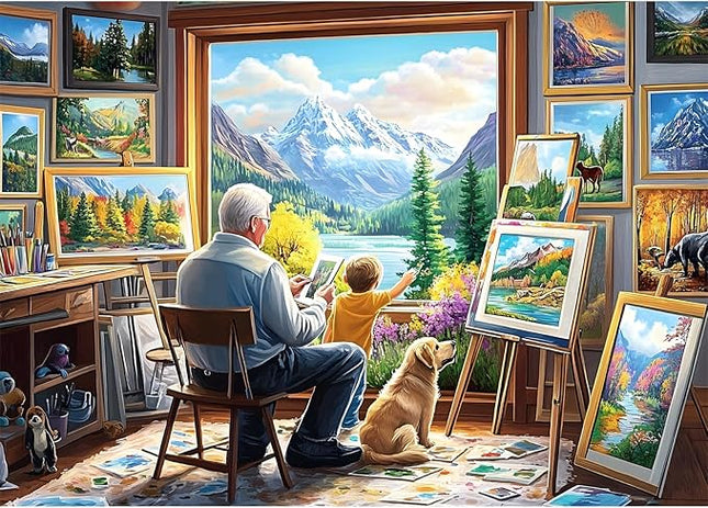 Puzzles for Adults 1000 Pieces,Jigsaw Puzzles 1000 Pieces Painting Room Puzzle for Adults Unique 1000 Piece Scenery Puzzles Fun Relax Puzzle Challenging Family Game Gift