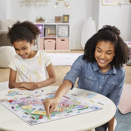 Hasbro Gaming Monopoly Sparkle Edition Board Game, Family Games, with Glittery Tokens, Pearlescent Dice, Sparkly Look, (Amazon Exclusive)