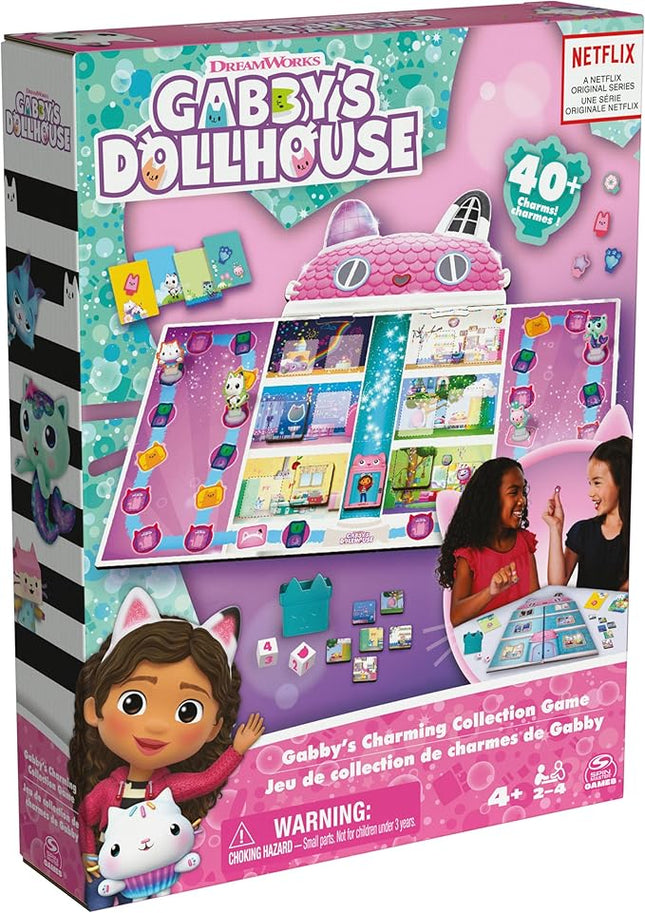 Spin Master Games, Gabby’s Dollhouse, Charming Collection Board Game for Kids & Family, 2-4 Players, for Ages 4 & Up