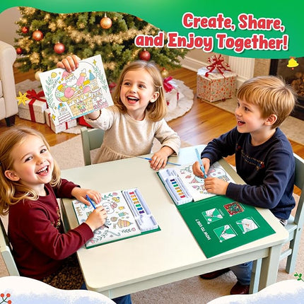 JoyCat Paint with Water Coloring Books for Toddlers, Watercolor Painting Sets for Kids Ages 3-5 4-8, Arts and Crafts Drawing Activities Toy Birthday Gift for Boys Girls (Christmas)