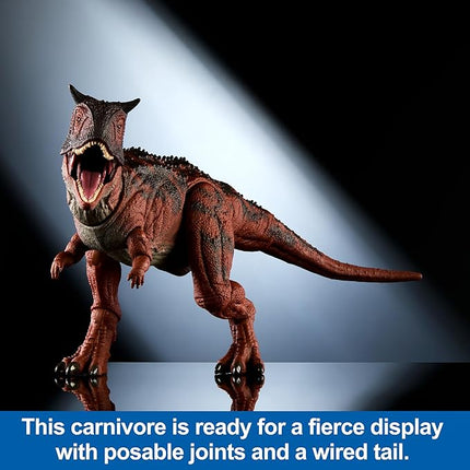 Mattel Jurassic World Fallen Kingdom Hammond Collection Dinosaur Action Figure, Carnotaurus Dino Toy with Articulation & Glass Eyes, 17-inch