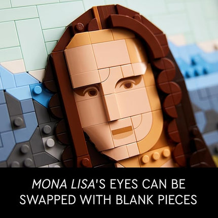 LEGO Art Mona Lisa Building Set - Leonardo da Vinci Wall Display, Ages 18+ - DIY Crafts for Men, Women - Great for Puzzle and Art Lovers - Birthday Gift Idea - Includes Detachable Frame - 31213