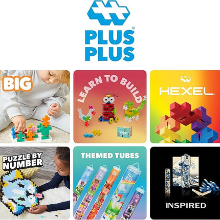 PLUS PLUS 240 Piece Interlocking Building Blocks for Kids, Open Ended Connecting Toys, STEM Bin Classroom Mini Manipulatives - Pumpkin Spice Mix Play Tube