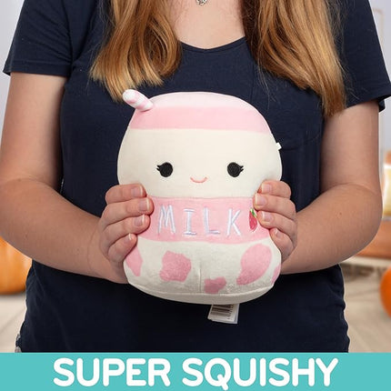 Squishmallows Original 8-Inch Amelie The Strawberry Milk - Official Jazwares Plush - Collectible Soft Squishy Food Stuffed Animal Toy - Gift for Kids, Girls & Boys