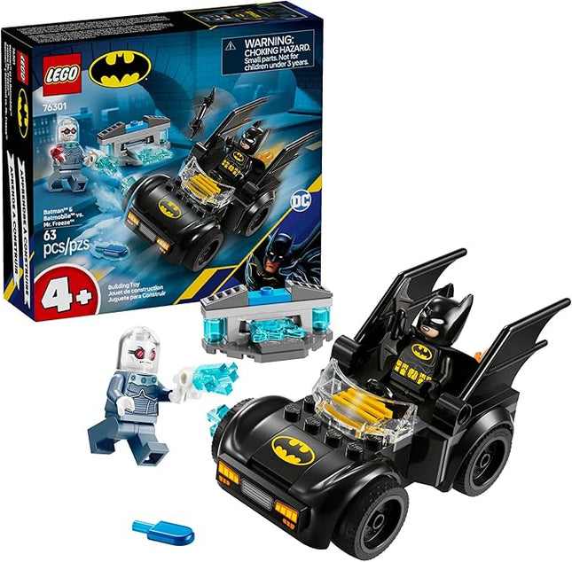 LEGO DC Batman & Batmobile vs. Mr. Freeze Toy Building Set - Superhero Batman Toy for Preschool Kids, Boys and Girls, Ages 4+ - Gift Idea for Kids Birthday - 76301