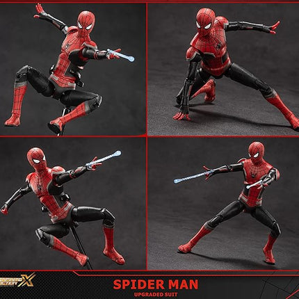 No Way HomeSpiderman Action Figures- 7 Inch All Joints Movable Exquisite Collection Model Gift (Red & Black)