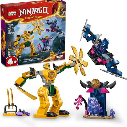 LEGO NINJAGO Arin’s Battle Mech, Ninja Toy Set for Kids with Arin Ninja Minifigure and Katana Sword Accessory, Gift Idea for Boys and Girls Aged 4 Years Old and Up, 71804
