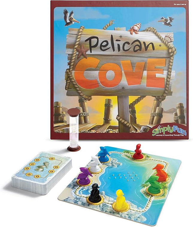 SimplyFun Pelican Cove - Engaging Strategy Game – Master Fast-Paced Nesting Challenges with This Educational Board Game for Ages 8+, 1-5 Players