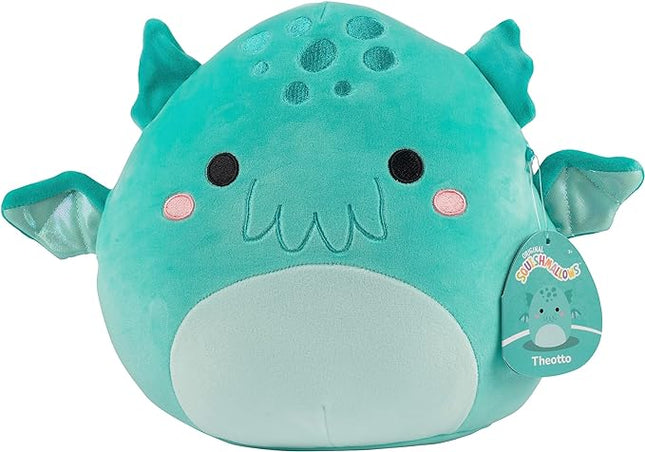 Squishmallows 10-Inch Theotto The Cthulhu Plush Toy - Official Jazwares - Soft Stuffed Lovable Monster for Kids & Collectors, Squishy Hugging Pillow, Cute Mythical Creature Plush
