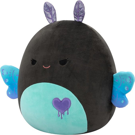 Squishmallows Original 14in Salem The Mischievous Black and Teal Moth – Official Jazwares Plush (Large)