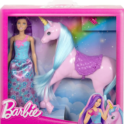 Barbie Mattel Doll & Unicorn Fantasy Playset – Magical Adventure Toy