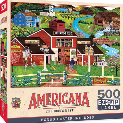 MasterPieces - 500 Piece Jigsaw Puzzle, Large EZ Grip Shapes, The Bird’s Nest, Fun for Adults, Seniors, Family, Kids, 19.25" x 26.75"