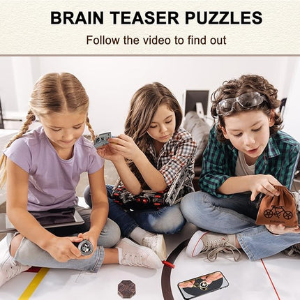 9pcs Metal Puzzle for Adult Disentanglement Puzzles Lock Puzzle Games Set Gift for Adults Teenagers