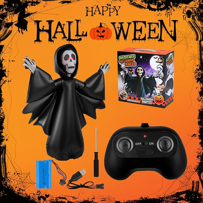Halloween Inflatable Rc Car Toy Forward and Backward 360° Rotation boy Gift Suitable for 3-12 Years Old Children（Skeleton）