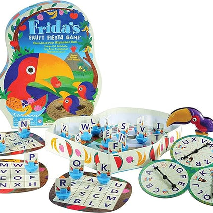Educational Insights Frida's Fruit Fiesta - Toddler Board Games, ABC Learning Toys for Kids Ages 3-5, Preschool Learning Activities, Letter Matching Game, Alphabet Bingo, Classroom Games for Ages 4+