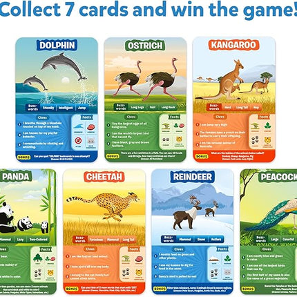 Skillmatics Guess in 10 Animal Planet, Trivia Card Game, Stocking Stuffers Perfect for Boys, Girls, Kids, Teens, Adults Who Love Animals, Travel Games, for Ages 6, 7, 8, 9, 10, and Up