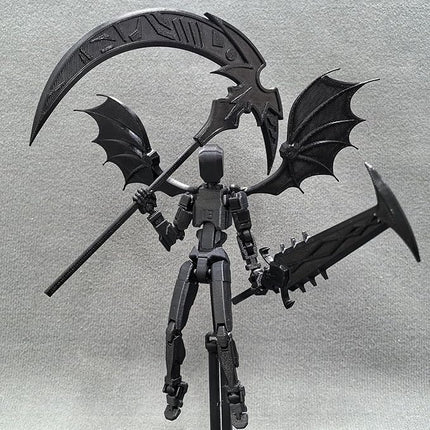 Assembled T13 Robot Set, 3D Printed Titan 13 Action Figure, Lucky 13 Collectors Desktop Decoration, Black