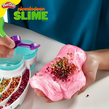 Play-Doh Nickelodeon Slime Brand Compound Rainbow Mixing Set, Pre Made with Add-in Charms, Kids Arts & Crafts Kit, Preschool Sensory Toys, Ages 4+