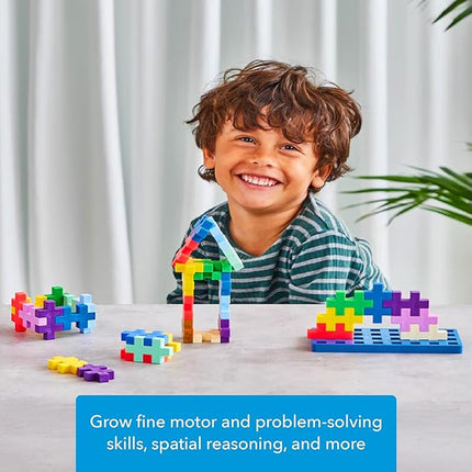 PLUS PLUS Learn to Build Big, Building Toys Set for Toddlers and Preschoolers, Stem Toys for 3+ Year Old, 60 Interlocking Blocks - Colorverse