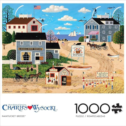 Buffalo Games - Charles Wysocki - Nantucket Breeze - 1000 Piece Jigsaw Puzzle for Adults -Challenging Puzzle Perfect for Game Nights - Finished Size is 26.75 x 19.75