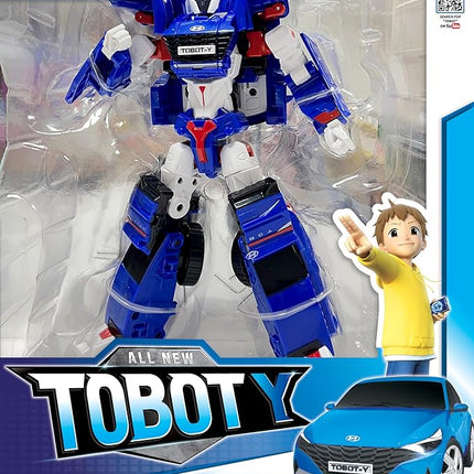 New TOBOT, TOBOT Y, Youngtoys Transforming Collectible Vehicle to Robot, Heroes Animation Character Toys for Kids 3 and up Transform Toys Cars, Large Size 10-inch