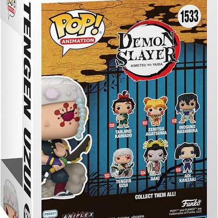 Funko POP! Animation: Demon Slayer - Tengen Uzui - 1/6 Odds for Rare Chase Variant - Metallic - Collectable Vinyl Figure - Gift Idea - Official Merchandise - for Kids & Adults - Anime Fans