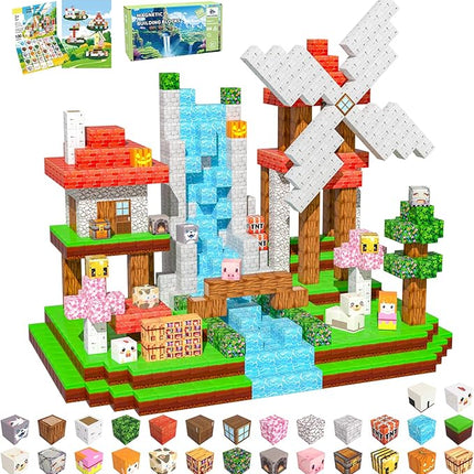 100PCS Magnetic Blocks for Kids 4-8, Magnetic Building Blocks Cubes, Stacking Magnetic Building Tiles Toys for Kids Toddlers Boys Girls Ages 3 4 5 6 7 8-12 Birthday Gifts