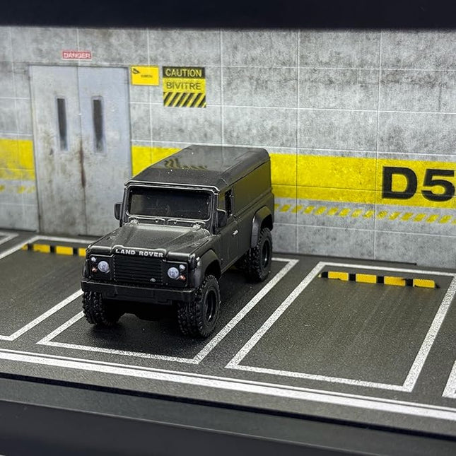 1/64 Model Car Display Case - Compatible with Hot Wheels Matchbox Mini GT Diecast Cars,Acrylic Box for Toy Cars Display Décor and Storage,Stackable Garage Diorama with LED Lights(1T-D5)