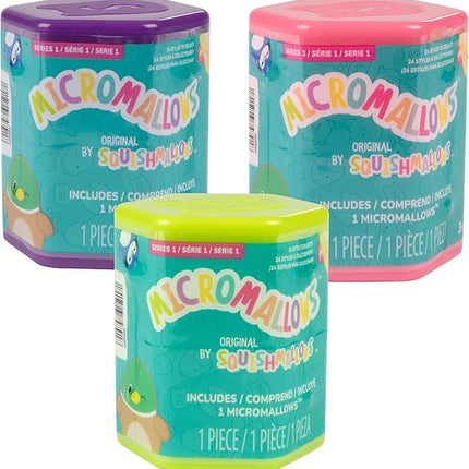 Squishmallows Micromallows Series 1 Mini Mystery Plush (3 Pack) Official Jazwares Basket Stuffer Plush - Collectible Soft & Squishy Blind Capsules - Styles May Vary - Gift for Boys, Girls & Kids