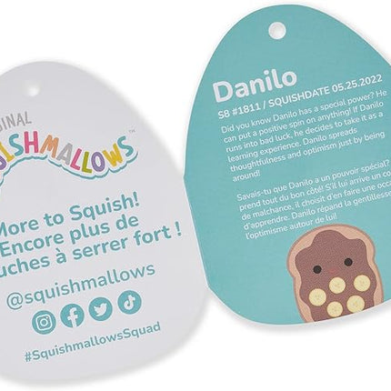 Squishmallows Original 8-Inch Danilo Chocolate Banana Toast - Official Jazwares Plush