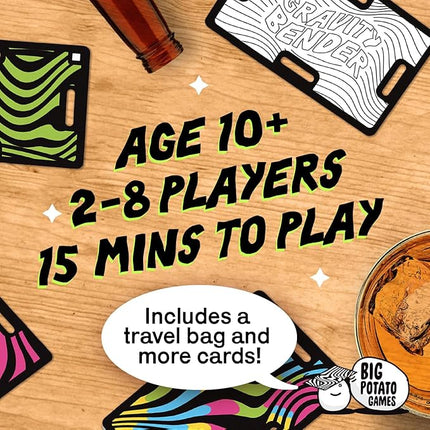 Big Potato Cards vs Gravity Pro: Ultimate Stacking & Balancing Travel Game | Waterproof Card Game for Camping, Vacations & Family Fun | 2-8 Players