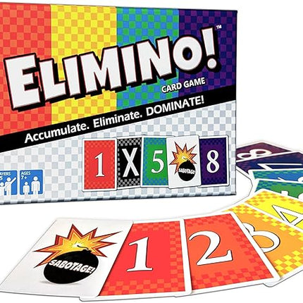Elimino! A Fast Paced Card Game for Kids, Adults and Families, an Easy to Learn Game for a Fun Family Game Night | Ages 7+