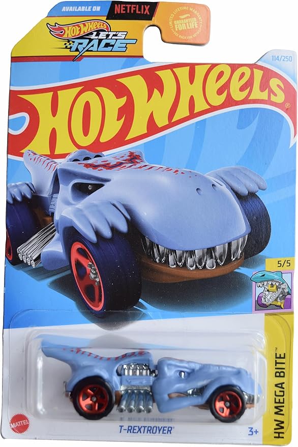 Hot Wheels T-Rextroyer, HW Mega Bite 5/5 [Blue] 114/250