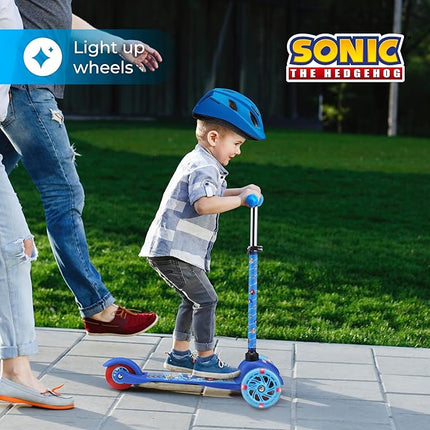 Voyager - Self Balancing Kick Scooter with Light Up Wheels, Extra Wide Deck, 3 Wheel Platform, Foot Activated Brake, 75 lbs Limit, Kids & Toddlers Girls or Boys, for Ages 3 and Up