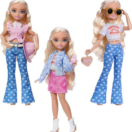 Barbie Dream Besties Festival Looks Set, Including Barbie “Malibu” Doll with Long, Blonde Stylized Hair, 10+ Removable Fashions & Accessories