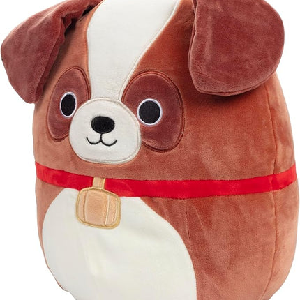 Squishmallows 10" Sassafras the St. Bernard Dog - Officially Licensed Kellytoy Plush - Collectible Soft & Squishy Puppy Stuffed Animal Toy - Add to Your Squad - Gift for Kids, Girls & Boys - 10 Inch