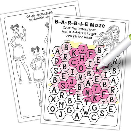 Bendon Barbie Mattel 16 Page Imagine Ink Coloring Book with 1 Mess Free Marker 49749