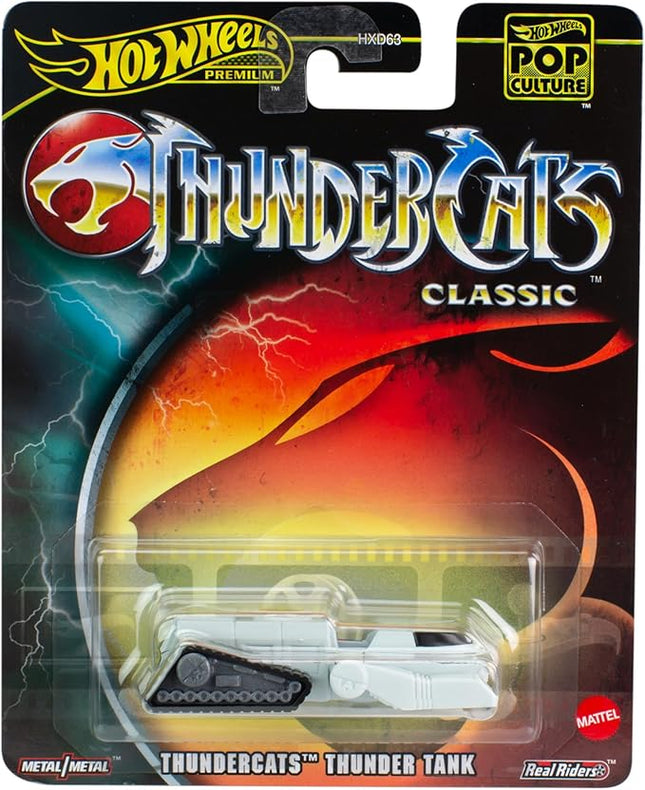 Hot Wheels DieCast - THUNDERCATS Classic THUNDER TANK Vehicle Model - Multicolour - 1/64 Scale - Length 5 cm, HVJ53