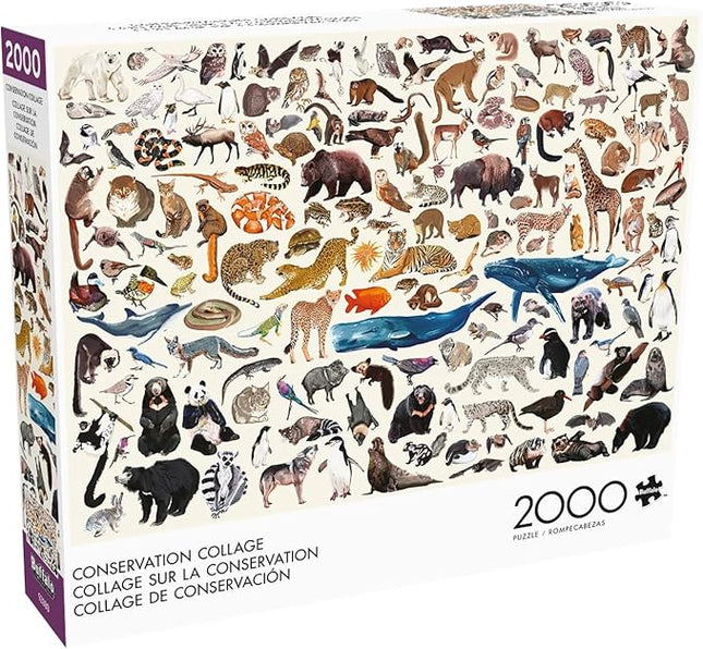 Buffalo Games - Kara Mohr - Conservation Collage - 2000 Piece Jigsaw Puzzle for Adults - Challenging Puzzle Perfect for Game Nights - Finished Size is 38.50 x 26.50