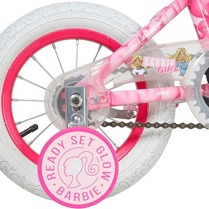 Dynacraft Barbie 12-18 Inch Girls BMX Bike for Age 3-9 Years - Fun and Stylish Design, Sturdy and Durable, Perfect for Kids Learning to Ride, Easy to Assemble, Ideal for Young Riders