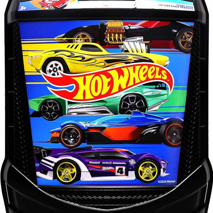 Hot Wheels 100-Car Storage Case – Large Capacity Organizer for 1:64 Die-Cast Vehicles with Handle and Latch, Durable Portable Carrying Case for Kids, Travel, and Toy Car Collectors