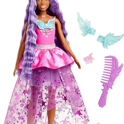 Barbie Doll with 2 Fantasy Pets & Dress, “Brooklyn” Doll from a Touch of Magic, 7-inch Long Hair