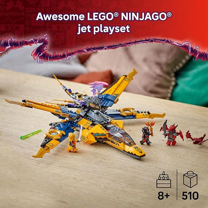 LEGO NINJAGO Ras and Arin's Super Storm Jet Toy - Building Toy for Kids, Boys and Girls, Ages 8+ - Airplane Toy with Detachable Drone and 3 Minifigures - Gift Idea for Birthdays - 71833