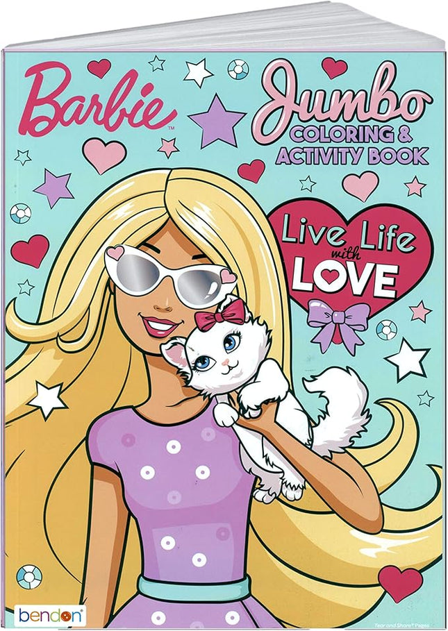 Lazy Days Barbie Live Life with Love Coloring and Activity Book - 96 Pages