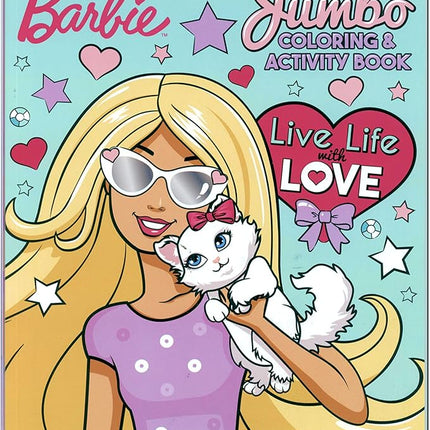 Lazy Days Barbie Live Life with Love Coloring and Activity Book - 96 Pages